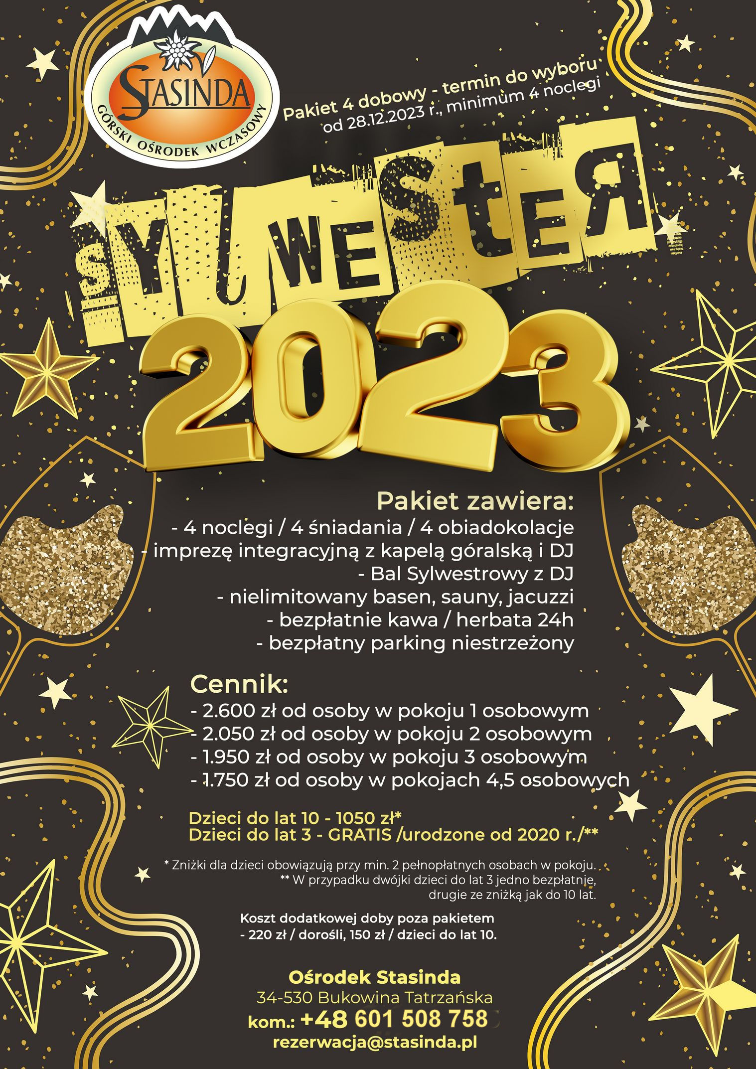 sylwster zakopane 2023 oferty